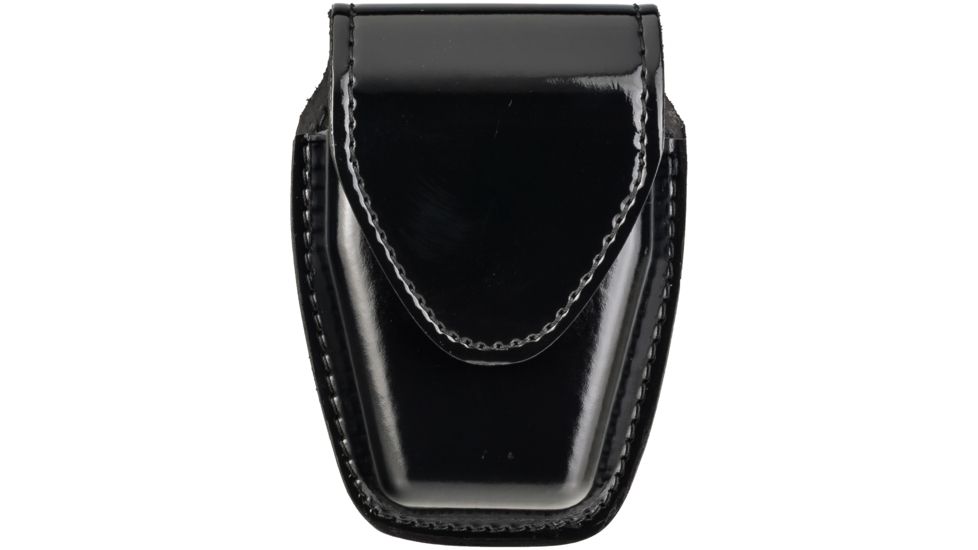 Safariland 190 Handcuff Case W/ Top Flap, Saf-Lok-Mk V, Hi Gloss Black W/ Hidden Snap 190-3-9HS