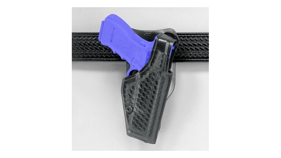 Safariland 2005 ''Top Gun'' Low-Ride, Level I Retention Holster - Hi Gloss Black, Right Hand 2005-82-91
