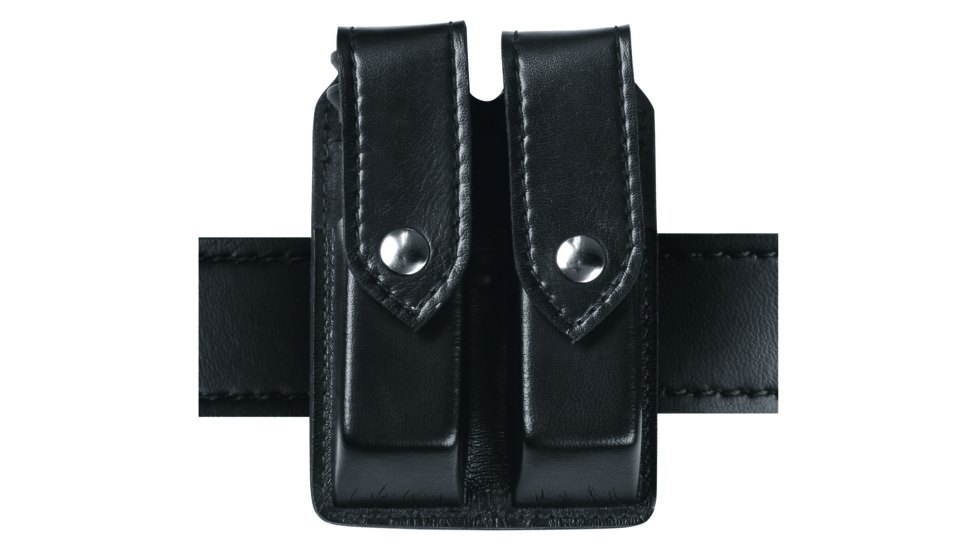 Safariland 277 Quad Magazine Pouch, Coonan 5in., Hi Gloss Black W/ Black Plastic Snap 277-1053-9PBL