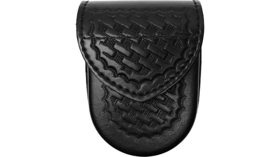 Safariland 290 Double Handcuff Pouch, Top Flap, STX Plain Black, Velcro Fastener - 290-4V 