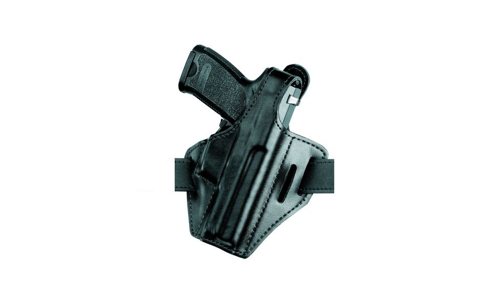 Safariland 328 Belt Holster, Pancake Style - Plain Black, Left Hand 328-93-62