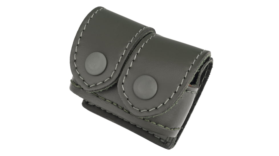 Safariland 340 Speedloader Holder Double, S&amp;W K Frame, STX Tactical OD W/ Black Plastic Snap 340-2-56PBL