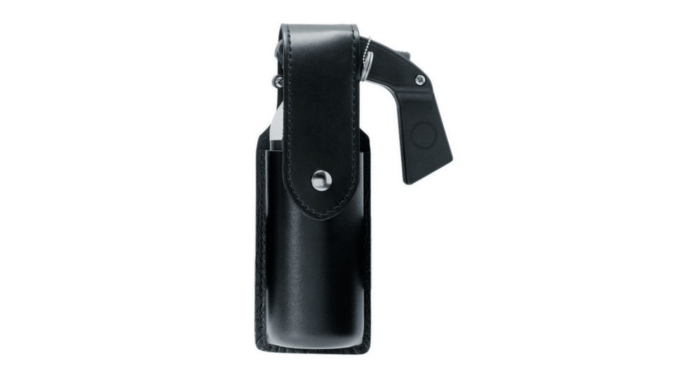 LENGTH=136-#####-Safariland 38 Mace / Oc Holder W/ Top Flap, 2.38in. X 8.5in., Capstrum Z-305, STX Tactical Coyote Brown W/ Black Plastic Snap 38-5-76PBL