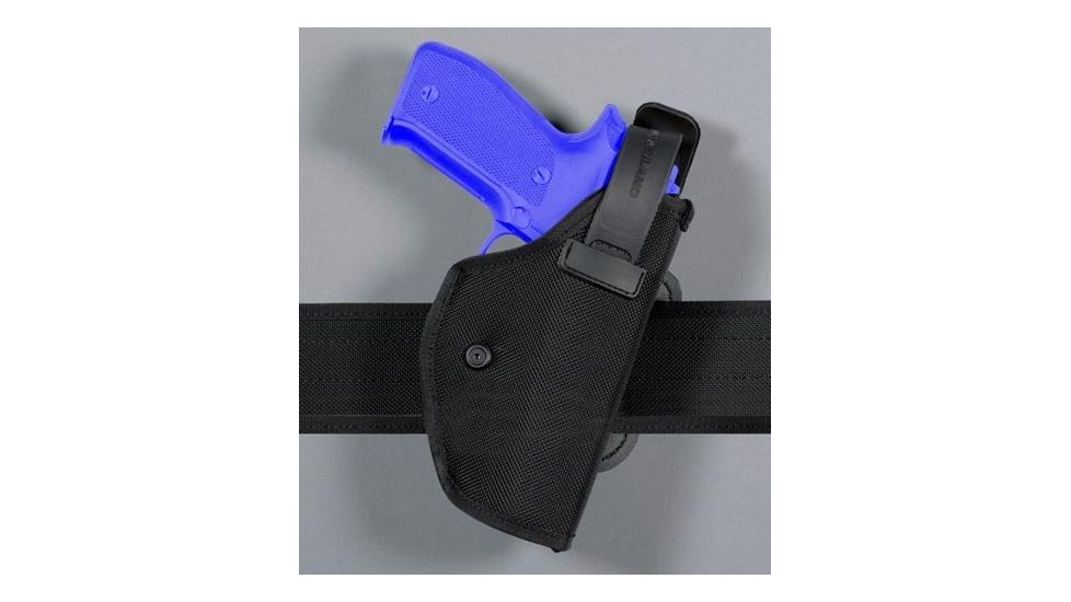 Safariland 4072 Heavy Duty ''Hi-Ride'' Holster - Plain Black, Right Hand 4072-91-41