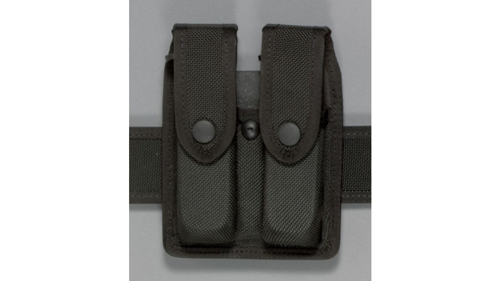 Safariland 4110 Magazine Holder, Double - Plain Black, Ambidextrous