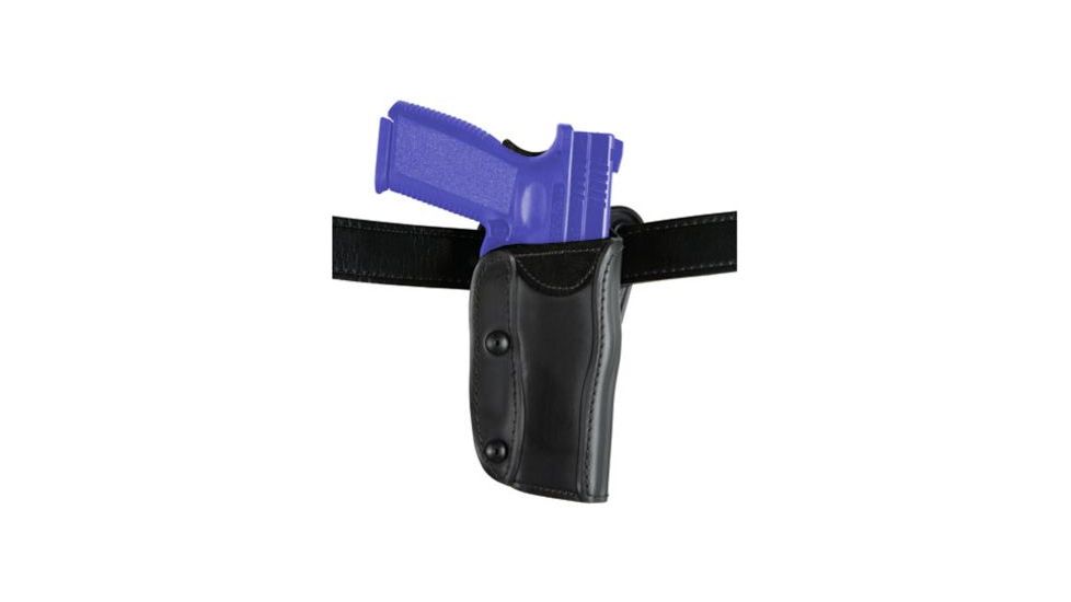 Safariland 567 Custom Fit Belt Slide , Sig SauerP229R DASA, Plain Black, Right Hand, 2.0in. Belt Loop, with Rails, 567-744-411-50