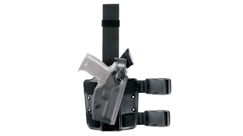 Safariland 6004 SLS Tactical Holster w/Dbl Leg Straps, H&amp;K .45 Cocked &amp; Locked w/SF X200/X300 4.53in., STX Tactical, Black, Right Hand, 6004-3930-121