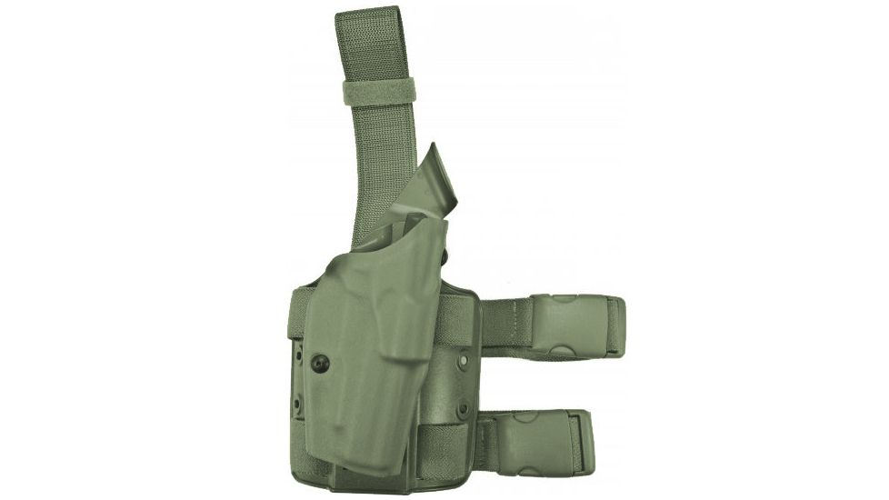 Safariland 6004 SLS Tactical Holster w/Dbl Leg Straps, Beretta PX4 Storm 9mm, .40 w/ITI M3/M6, TLR-1/TLR-2, Insight XTI Procyon, SF X200/X300 4.0in., OD Green, Right Hand, 6004-18021-561