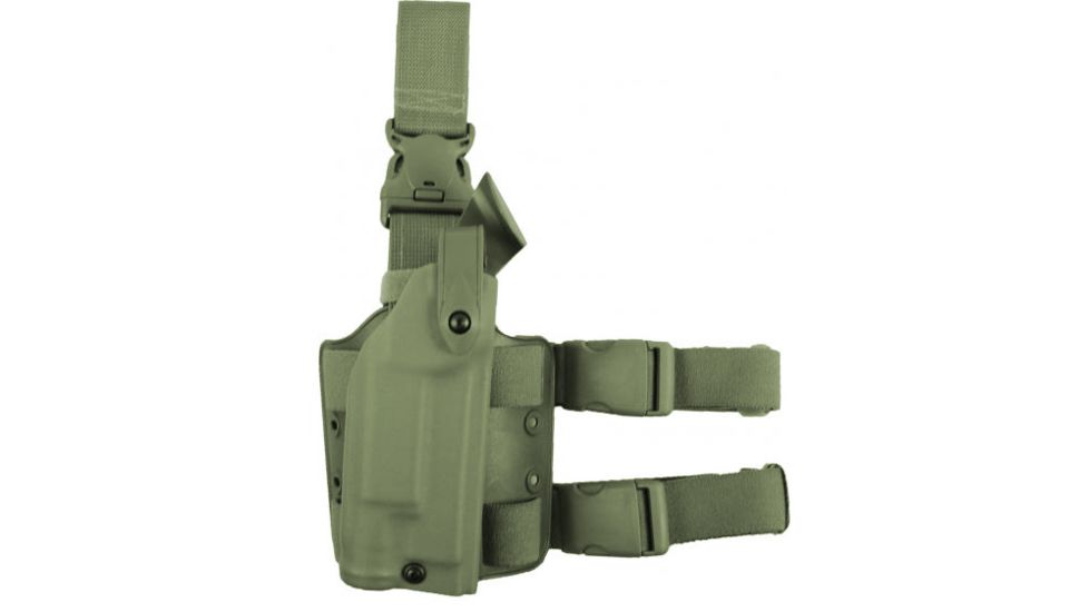 Safariland 6005 SLS SIG Sauer Tactical Holster w/Quick Release, Sig Sauer P226 w/SF Mr14 Rail &amp; SF X200/X300 4.41in., OD Green, Right Hand, 6005-7700-561