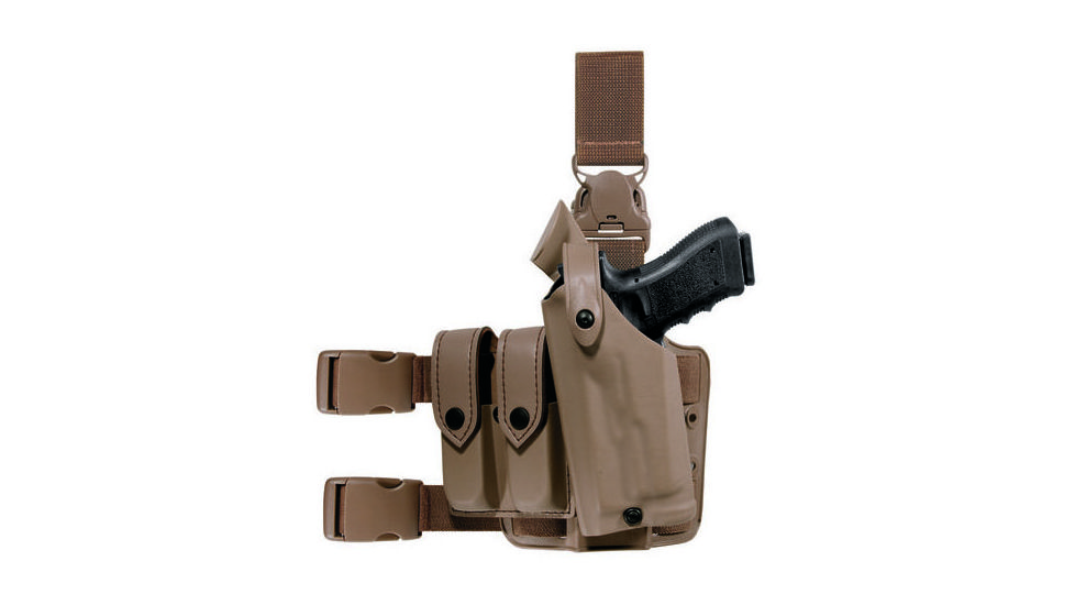 Safariland 6005 SLS Tactical Holster w/Quick Release, Walther P99 2008 Model, STX Flat Dark Earth, Left Hand, 6005-384-552