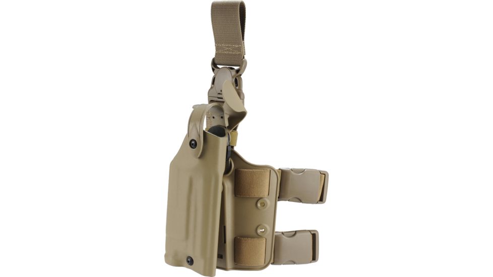 Safariland 6005 SLS Tactical Holster w/Quick Release, H&amp;K .45 Cocked &amp; Locked w/SF X200/X300 4.53in., STX Flat Dark Earth, Right Hand, 6005-3930-551