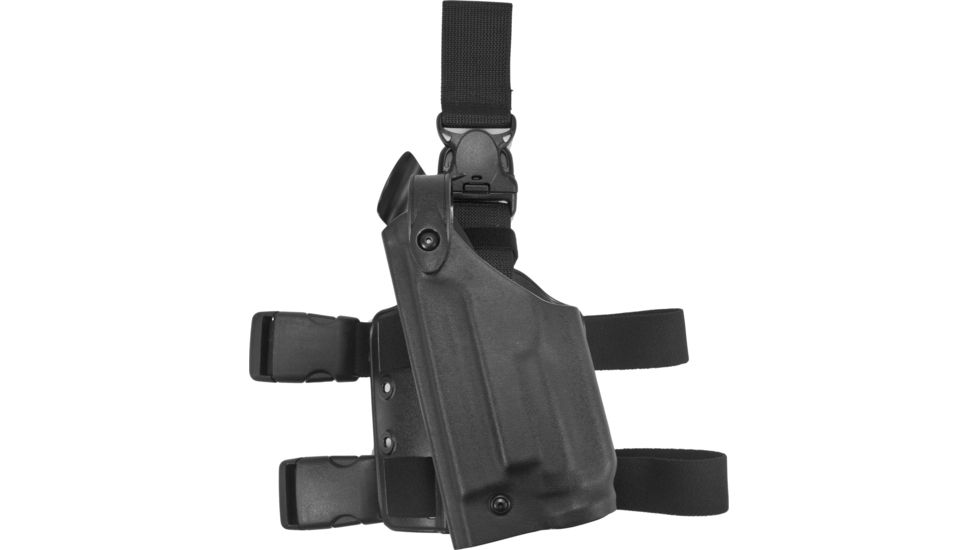 Safariland 6005 SLS Tactical Holster w/ Quick Release Leg Harness - STX Tactical Black, Left Hand 6005-39512-122