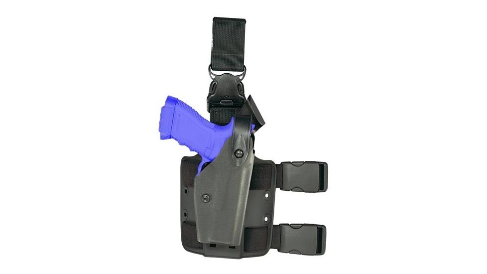 Safariland 6005 SLS Tactical Holster w/ Quick Release Leg Harness - Tactical Black, Right Hand 6005-5340-121