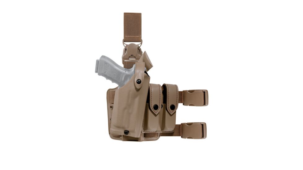 Safariland 6005V SLS Tactical Holster with Quick Release, Glock 19, 23 4.0in., STX Flat Dark Earth, Right Hand, 6005V-283-551