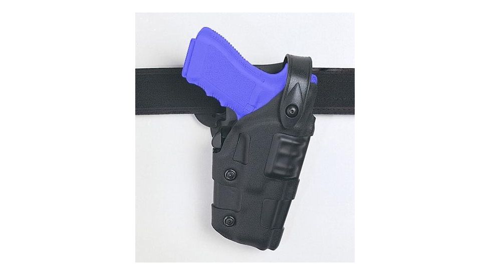 Safariland 6070 Raptor Level III, Mid-Ride UBL Holster - Hi Gloss Black, Left Hand 6070-744-92