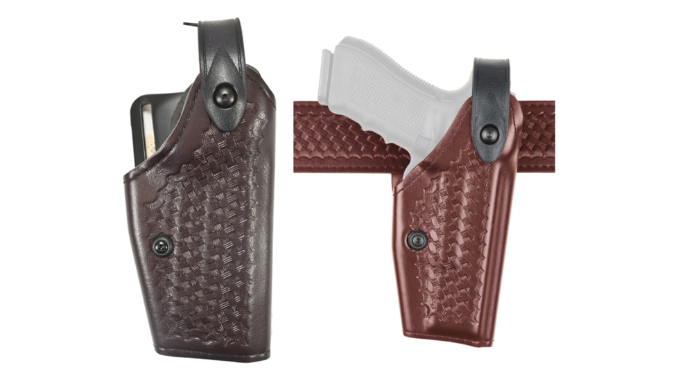 Safariland 6280 Level II Retention, Mid-Ride Holster - Cordovan Basketweave, Right Hand 6280-77-071, Brown, Cordovan