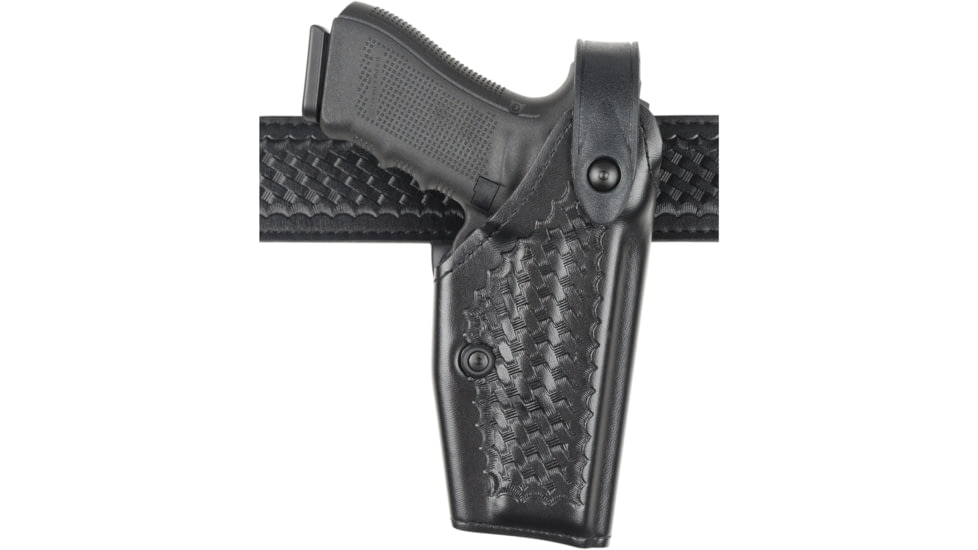 Safariland 6280 SLS Level II Retention Mid-Ride Duty Holster, Smith &amp; Wesson M&amp;P 9/Smith &amp; Wesson M&amp;P 40, Right Hand, STX Basket Weave, Black, 6280-21921-81OBL