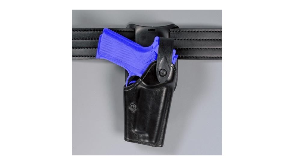 Safariland 6286 SLS Low Ride Level II Retention Duty Holster w/ Basketweave &amp; Hi Gloss Finish, Colt 1911A1 5in, Right Hand, STX Basket Weave, Black, 6285-530-81