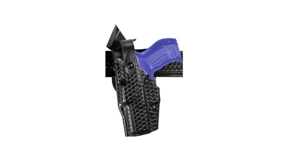 Safariland 6360 Level III Retention ALS/SLS Duty Mid-Ride Holster, Colt 1911 Government, Left Hand, STX Basket Weave, Black, 6360-53-482-SH