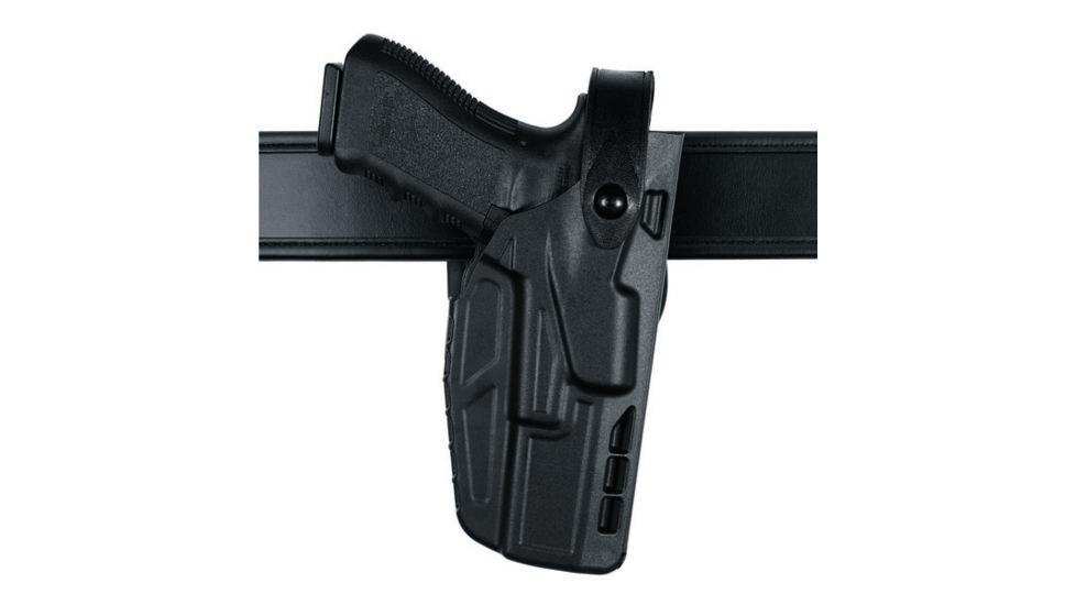 Safariland 7282 7TS SLS Hi-Ride Level-II Retention Duty Holster, Taurus PT100, Plain Black, Right Hand, 7282-175-411