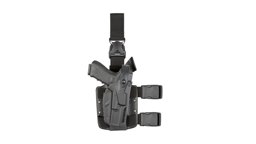 Safariland 7305 7TS ALS/SLS Level III Tactical Holster w/Quick Release, SIG Sauer P320 Full Size, Left Hand, Plain Black, Black, 7305-4512-412