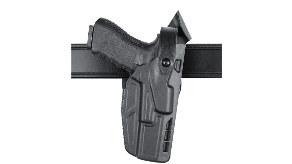 Safariland 7360 7TS ALS/SLS Mid-Ride Level III Retention OWB Duty Holster, Right Hand, Black, 7360-7512-411
