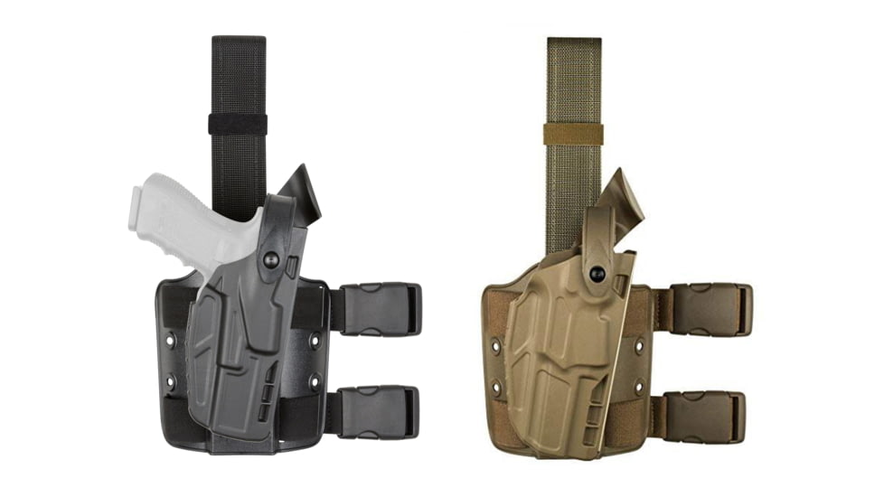 Safariland 7385 7TS ALS Omv w/Hood Guard &amp; Quick Release Tactical Holster, Black, Flat Dark Earth