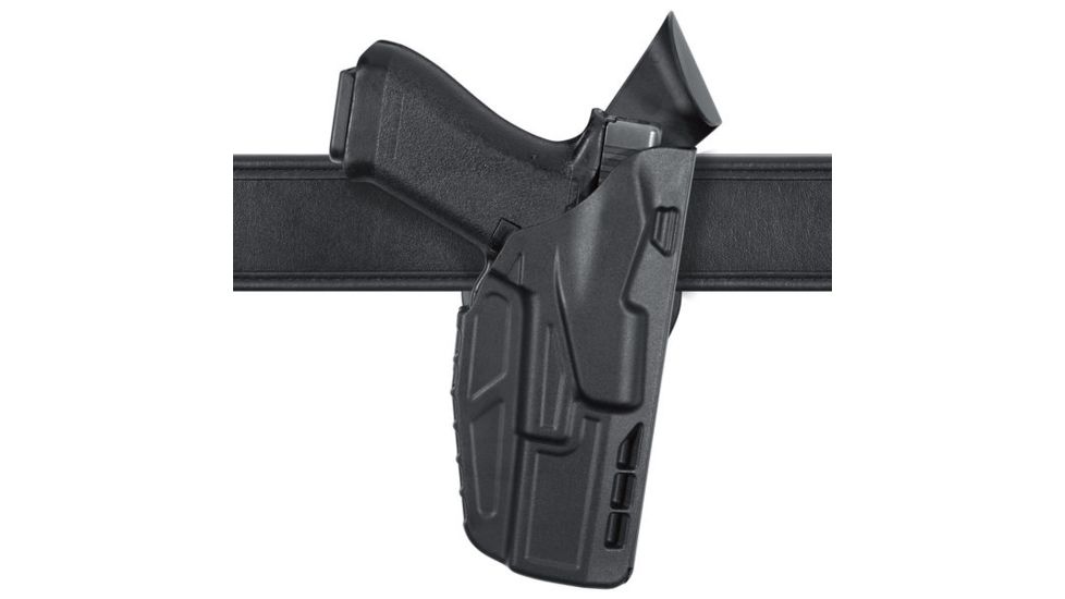 Safariland 7390 7TS ALS/SLS Mid-Ride Level-III Retention Duty Holster, S&amp;W M&amp;P 9mm, .40 4.25in., Plain Black, Right Hand, 7390-219-411