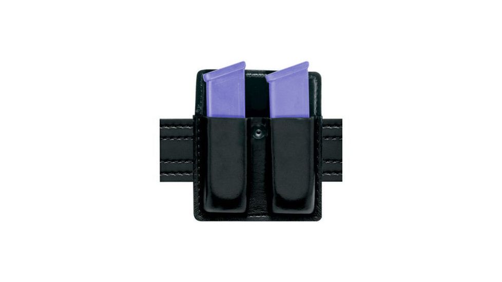 Safariland 75 Double Mag Pouch Without Flaps - Plain Cordovan, Ambidextrous