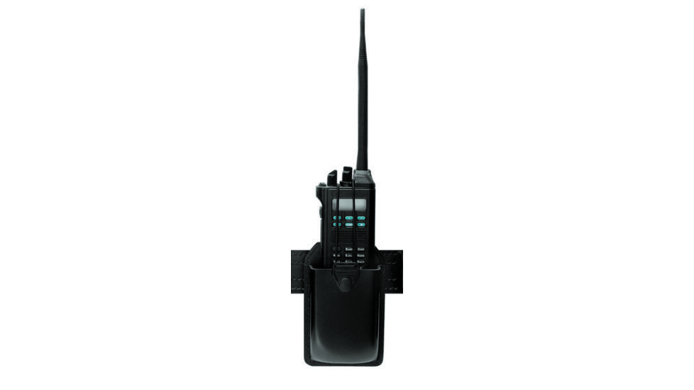 Safariland 762 Radio Holder W/ Swivel, 1.25in. D X 3.0in. W X 4.5in. H, STX Plain Black 762-6-41