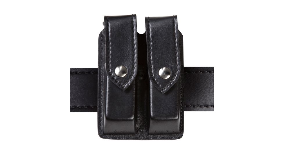 Safariland 77 Double Handgun Magazine Pouch - Plain Black, Ambidextrous 77-210-2HS