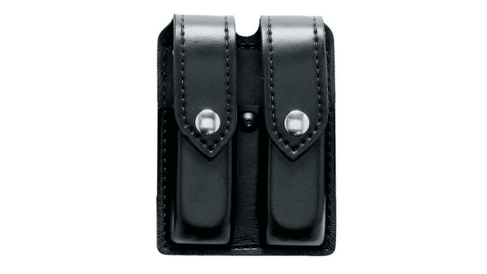 Safariland 77 Double Handgun Magazine Pouch - Hi Gloss Black, Ambidextrous 77-83-9B