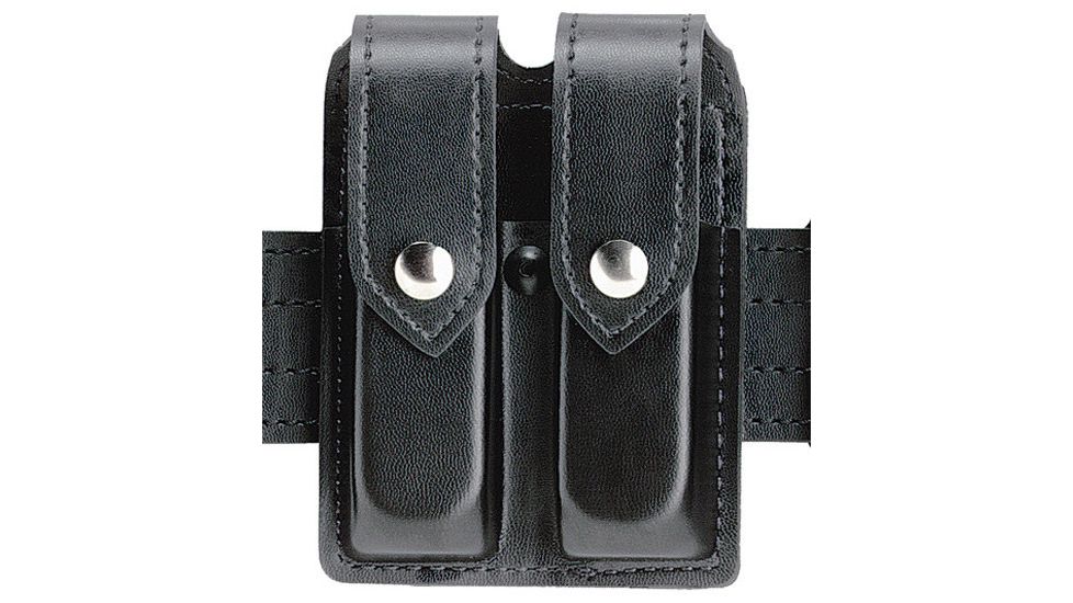 Safariland 77 Double Handgun Magazine Pouch - High Gloss Cordovan, Ambidextrous 77-383-19