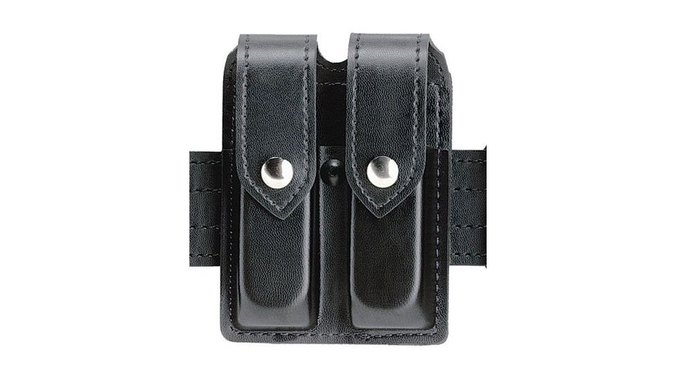 Safariland 77 Double Handgun Magazine Pouch - Plain Black, Ambidextrous 77-210-2HS