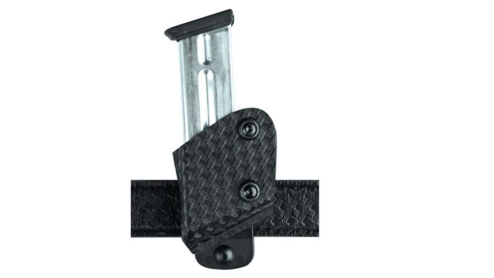 Safariland Model 773 Open Top Competition Adjustable Magazine Pouch, Colt 1911, Left, Belt Loop, Basket Weave, Black, 773-53-482-2