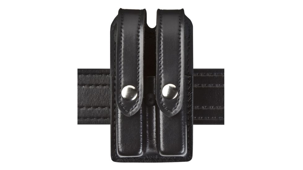 Safariland 78 Slim Double Mag Pouch, S&amp;W M&amp;P .45, STX Tactical Black W/ Black Plastic Snap 78-419-23PBL