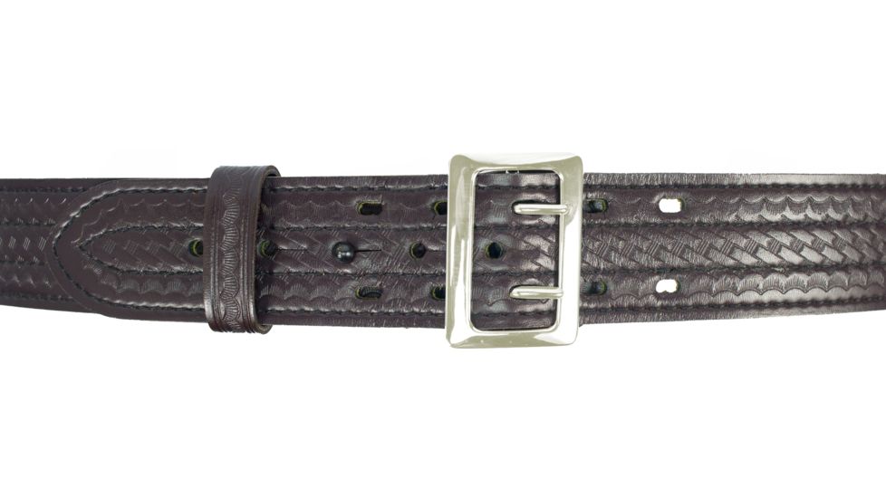 Safariland 87 Suede Lined Belt w/ Buckle, Cordovan Basketweave, 34in