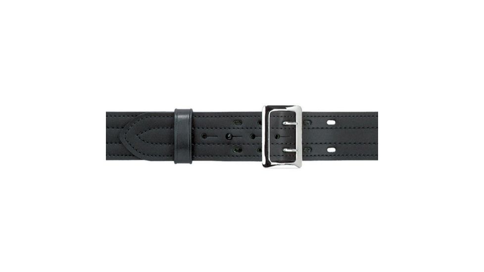 Safariland 87 Suede Lined Belt, Plain Black, Chrome Buckle - Waist 38 in