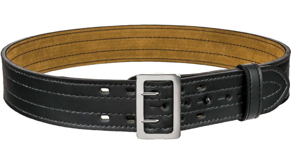 Safariland 87 Suede Lined Belt, Plain Black, Chrome Buckle - Waist 41 in