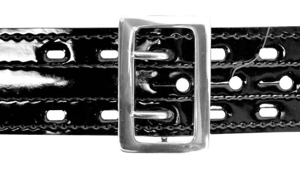 Safariland 87V Suede Lined hook and Loop Chrome Buckle Hi Gloss Safarilaminate Belt, 40 in