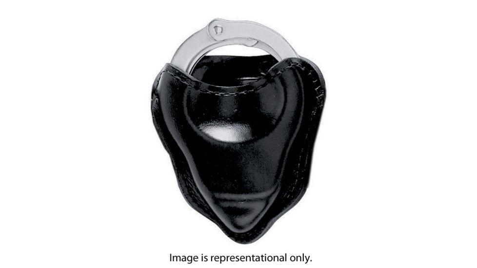 Safariland 90 Hand Cuff Case w/Flap Standard Sized Chain,Plain Black 90-2