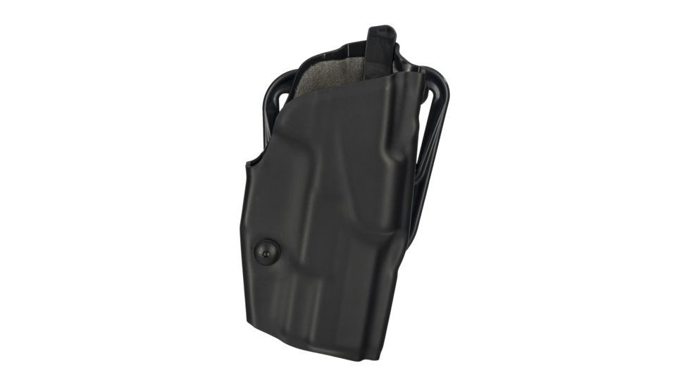 Safariland 6377 ALS Belt Holster - STX Plain Black, Right Hand, 1.5in.Belt Loop Slot w/ Cut Outs for 1.75in., 2in. and 2.25in. Belt Loop Slot w/ 1in. Drop 6377-77-411-DM