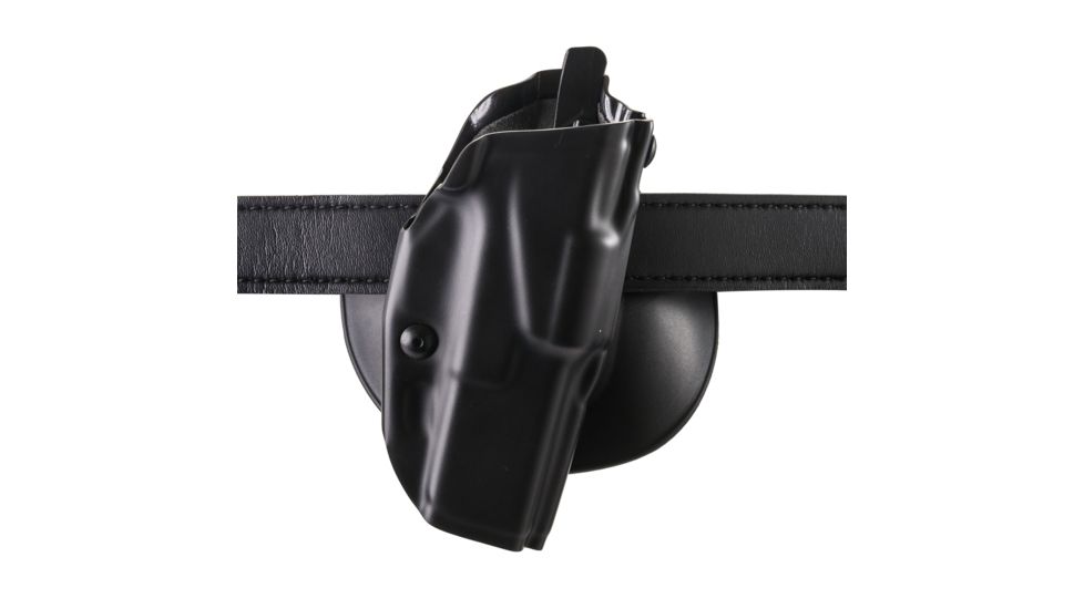 Safariland ALS Paddle Holster, Left Hand, STX Plain Black 1.5in. Belt Slots w/Cut Outs for 1.75in., 2in. and 2.25in. Belt Slops with 1in. Drop 6378-319-412-DM