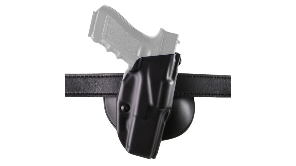 Safariland ALS Paddle Holster, Left Hand, STX Plain Black 1.5in. Belt Slots w/Cut Outs for 1.75in., 2in. and 2.25in. Belt Slops with 1in. Drop 6378-319-412-DM
