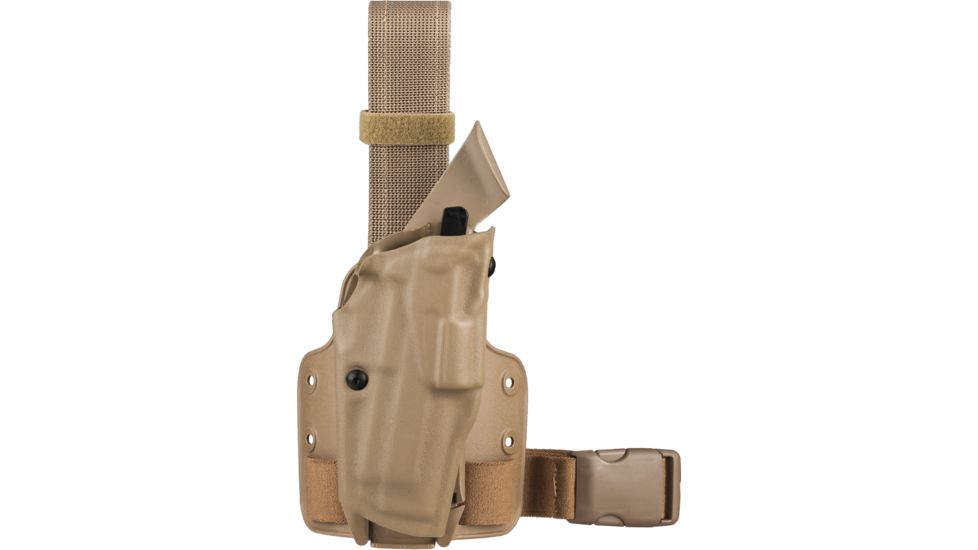 Safariland 6354 ALS Tactical Thigh Holster, Right Hand, Brown, 6354-73-551-SP10-MS15-MS18