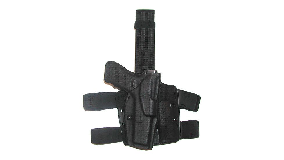 Safariland ALS Tactical Thigh Holster, Right Hand, STX Foliage Green Small Molle Adapter Plate 6354-7742-541-MS8