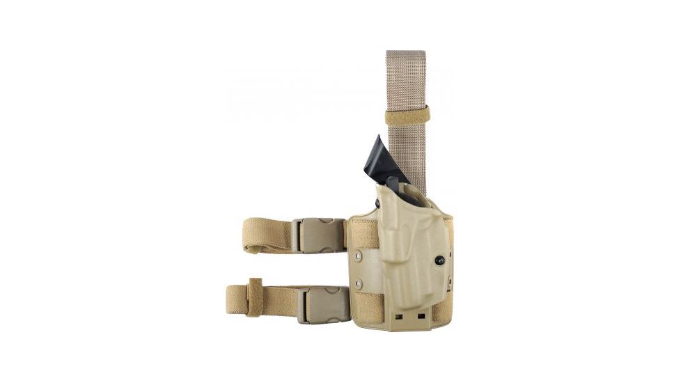 Safariland 6354 ALS Thigh Holster, STX FDE Brown, Left Hand - Kimber 1911, Springfield 1911 &amp; Similar - 560-552 