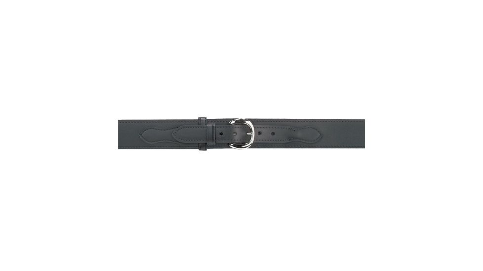 Safariland Border Patrol Belt w/ Buckle, 2.25" with Velcro - STX Plain Black, Brass
