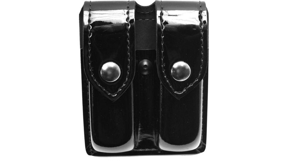 Safariland 77 Double Handgun Magazine Pouch - Hi Gloss Black, Ambidextrous - Fits Glock 19, Sig P250 &amp; Similar 