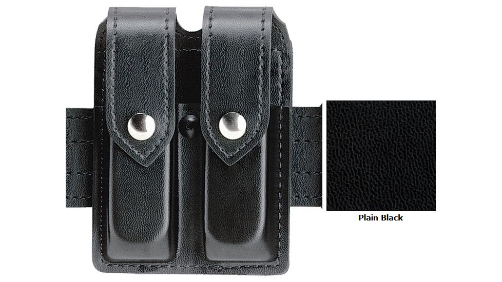 Safariland Double Mag Pouch w/Flap Plain Black Colt 1911 78-53-2